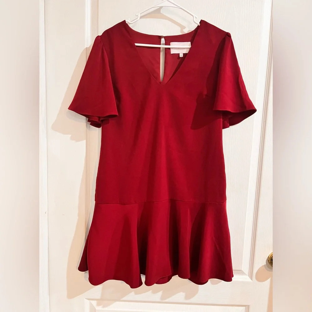 FINAL PRICE Charles Henry flutter sleeve drop waist dress
